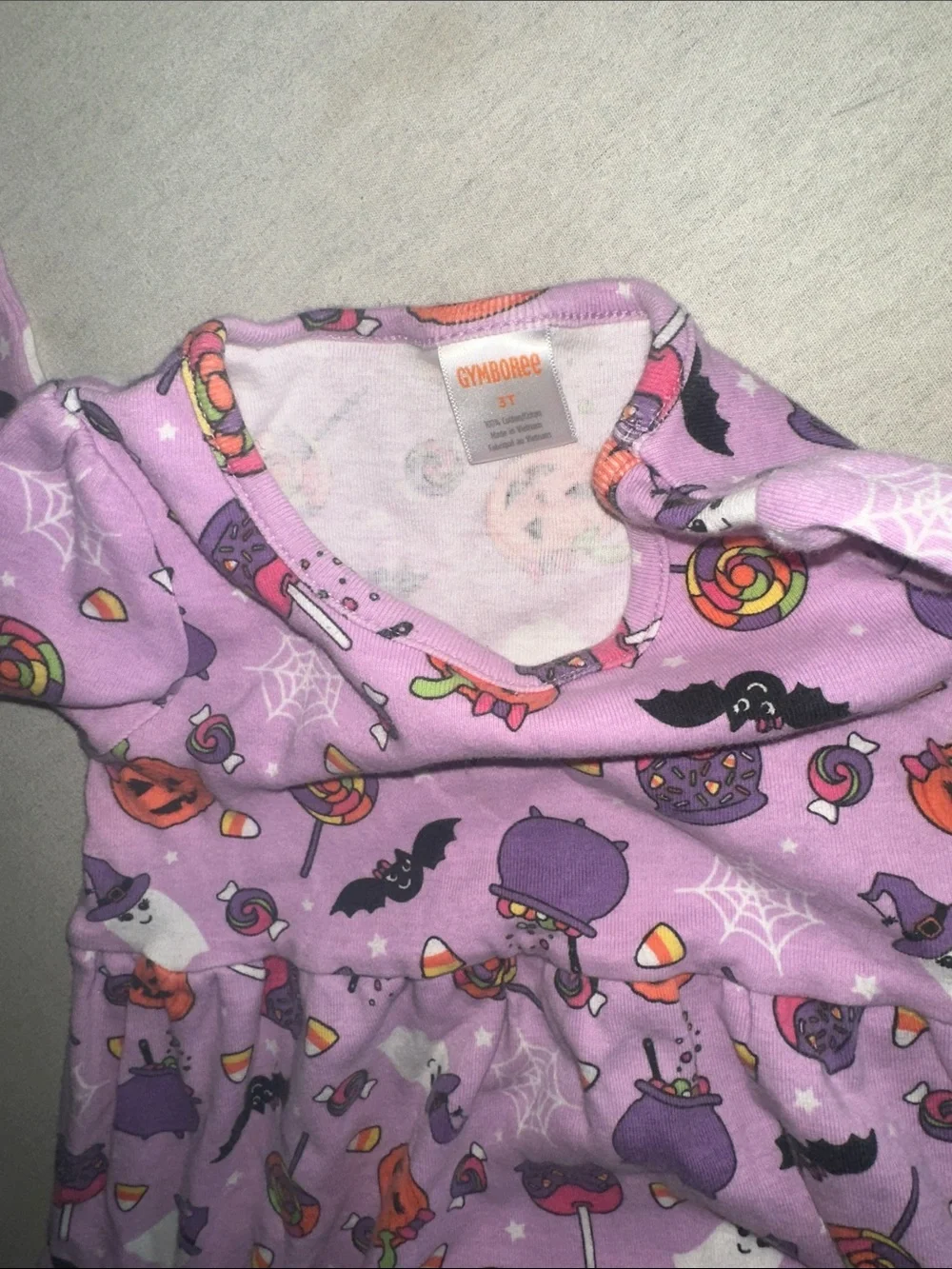 Kids Size 3T Gymboree Purple Halloween Print Twirl Dress